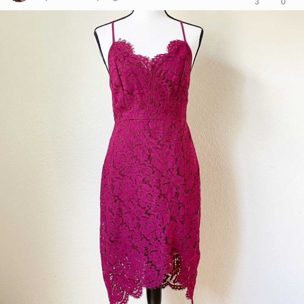 Lulus Flirting Desire Burgundy Lace Bodycon Dress